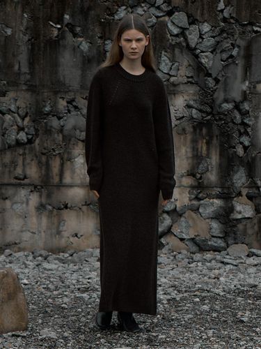 ALPACA BLEND KNIT LONG DRESS - Carriere - Modalova