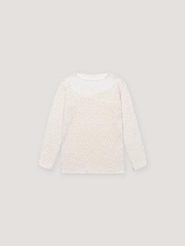 See-Through Linen Blend Knitted Blouse - Verso - Modalova