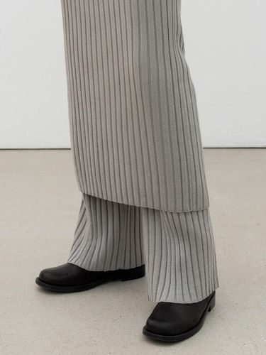 Silk Wool Wide Ribbed Pants - Verso - Modalova