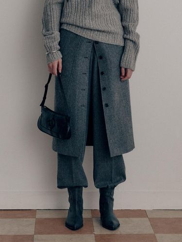 Symmetrical Wool Skirt - Verso - Modalova