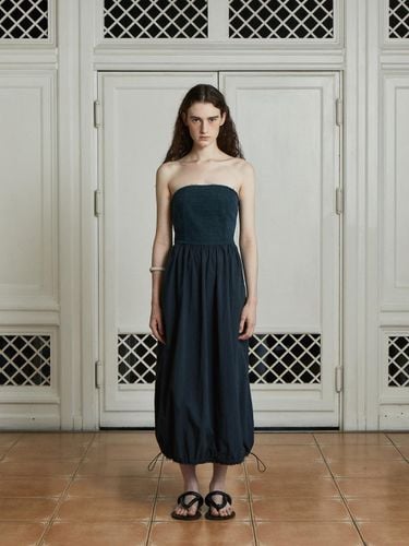 Denim Tube Top Volume Dress - Verso - Modalova