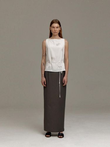 SUMMER WOOL BLEND LOW - RISE LONG SKIRT - Carriere - Modalova