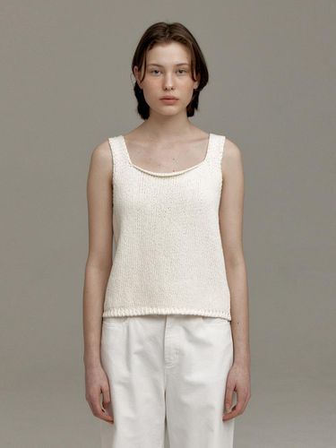 LOW GAUGE COTTON SLEEVELESS KNIT TOP - Carriere - Modalova