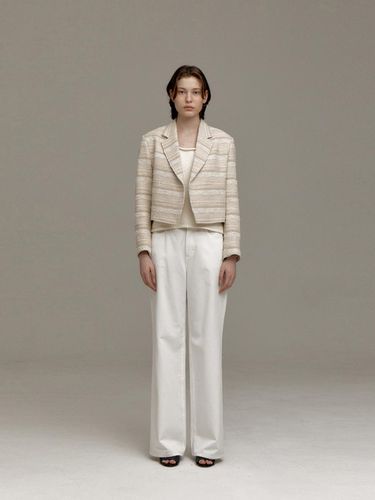 COTTON SEMI WIDE PANTS - Carriere - Modalova