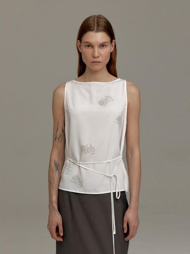 POND PRINTED SLEEVELESS BLOUSE - Carriere - Modalova