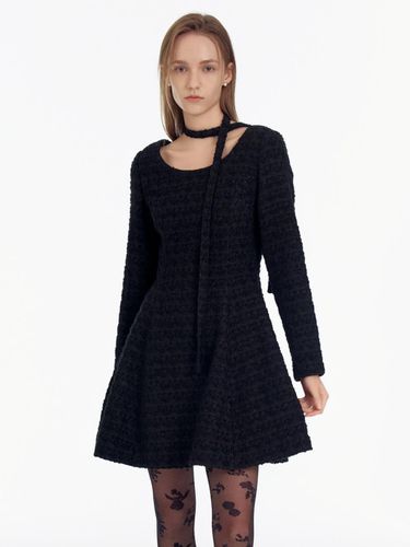 Square Neck Tweed Mini Dress - FRONTROW - Modalova