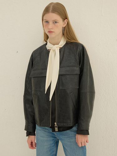 Leather Blouson_Black - DEW E DEW E - Modalova