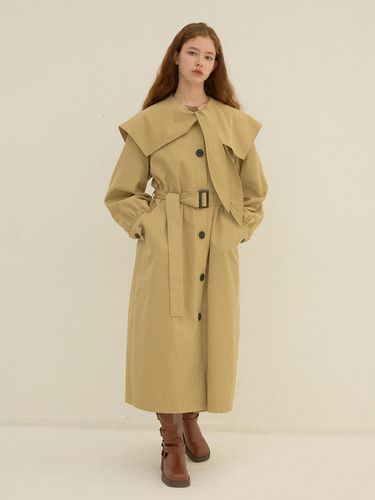 Scarf Trench Coat_Beige - DEW E DEW E - Modalova