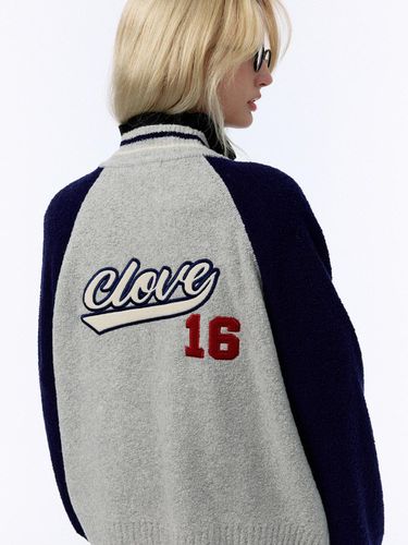 Varsity Boucle Cardigan () - CLOVE - Modalova