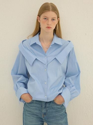 Two Collar Shirt_Blue - DEW E DEW E - Modalova