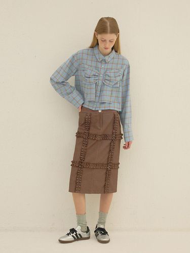 Frill line skirt_brown - DEW E DEW E - Modalova