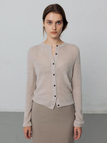 ALPACA BLEND SLIM KNIT CARDIGAN - Carriere - Modalova