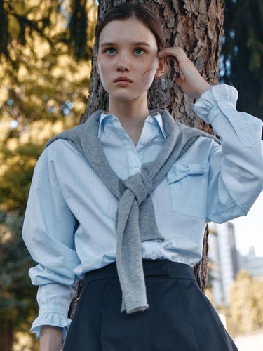 Ribbon Pocket Shirt - FLOWOOM - Modalova