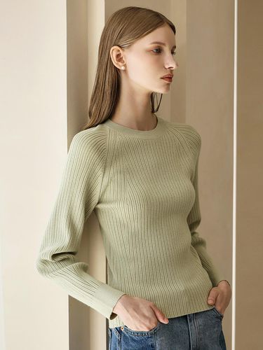 Viscose Ribbed Raglan Round Knitwear_4color JFFTS - JUARR - Modalova