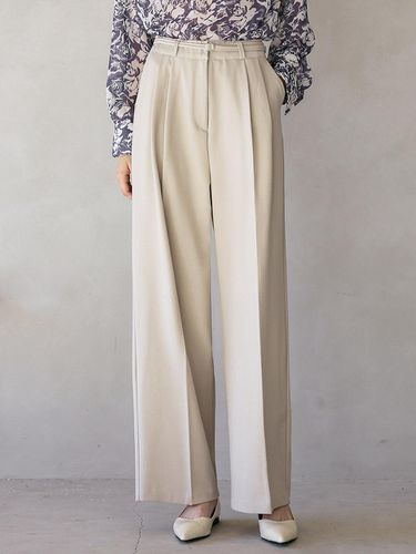 Two-pin tuck belt BANDING wide slacks pants_2color - JUARR - Modalova