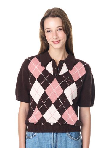 Argyle Collar Knit (2 Colors) - grove - Modalova