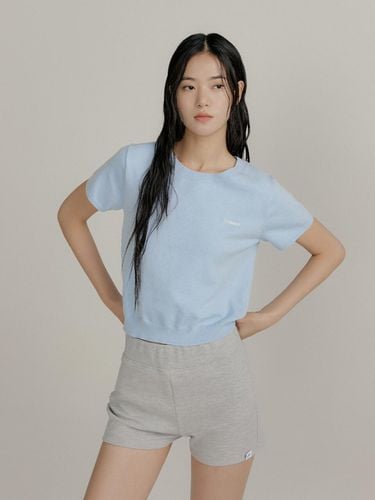 Essential Round Neck Short-Sleeved Knitwear_SKY BL - CITYBREEZE - Modalova