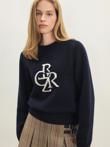 Merino Wool Symbol Logo Pullover Knit_NAVY - CITYBREEZE - Modalova