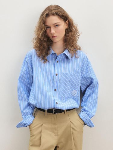 Stripe Pocket Shirt - Sky Blue - CITYBREEZE - Modalova