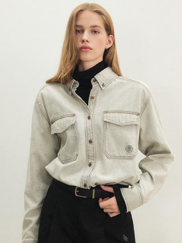 Denim two-pocket shirt_GREY - CITYBREEZE - Modalova