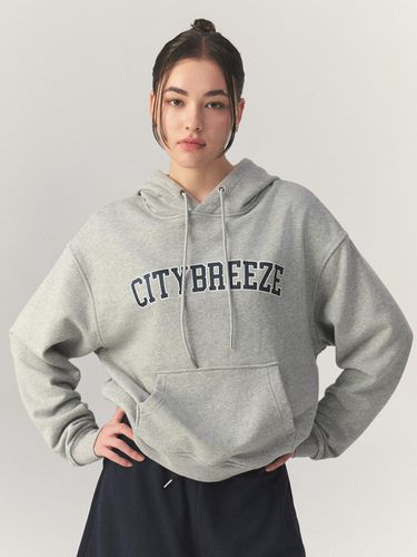 Essential Big Logo Hoodie_MELANGE GREY - CITYBREEZE - Modalova