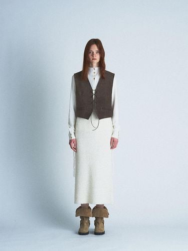 Fur Handmade Knit Textured Dress - Verso - Modalova