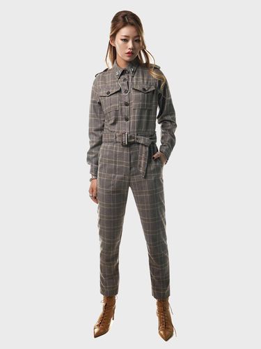 Wales Check Belted Jumpsuit (UNISEX)_UTP - FJ05 - UNTAGE - Modalova