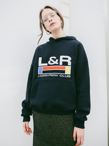 Lossy Signature Hoodie Navy - LOSSYROW - Modalova