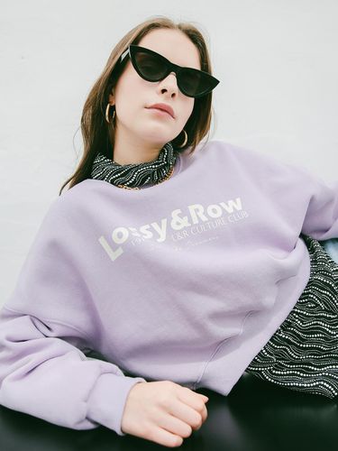 Lossy Crop Sweatshirt Lavender - LOSSYROW - Modalova