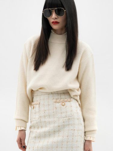 High Neck Wool Cropped Sweater [Ivory (UNISEX)]_UT - UNTAGE - Modalova