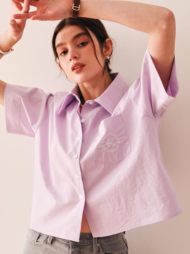 LR Logo Crop Raglan Shirt [purple] - LOSSYROW - Modalova