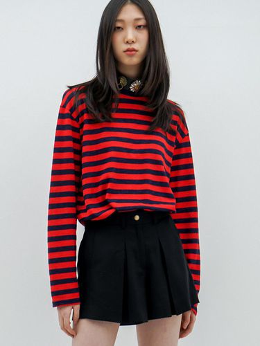 Breton Striped Slub Long Sleeved Linen T shirt [Re - UNTAGE - Modalova