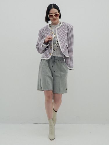 Drawstring Waist Cotton Jersey Shorts [Grey (UNISE - UNTAGE - Modalova