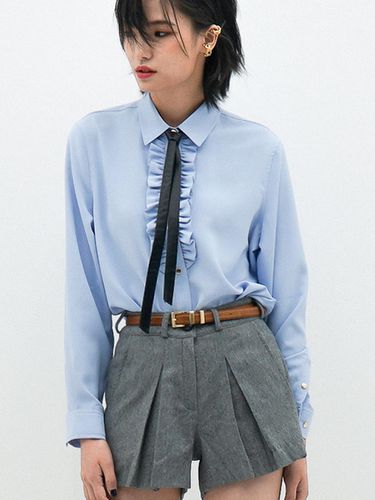 Ruffled - Placket Shirt [Blue (UNISEX)]_UTS - FS12 - UNTAGE - Modalova