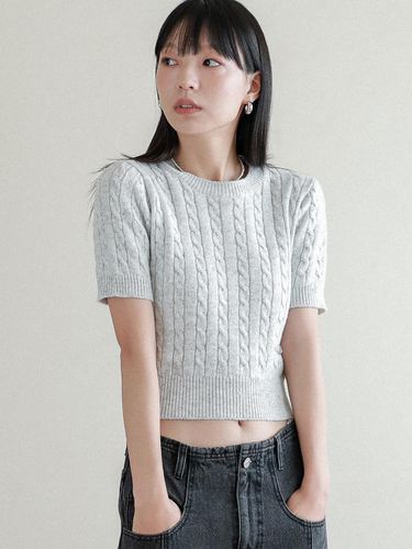 Lossy Cashmere Cable Short Sleeved Round Knit - LOSSYROW - Modalova