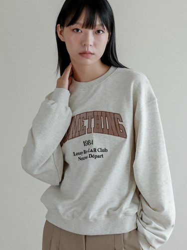 Lossy Something Sweatshirt_oatmeal - LOSSYROW - Modalova