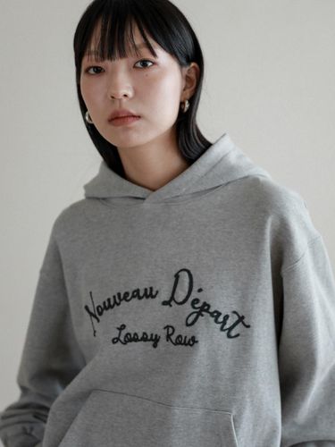 Lossy hand stitch hoodie_gray - LOSSYROW - Modalova