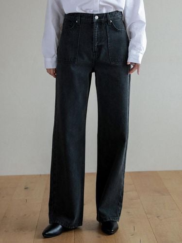 Lossy Square Pocket High Denim Pants_gray - LOSSYROW - Modalova