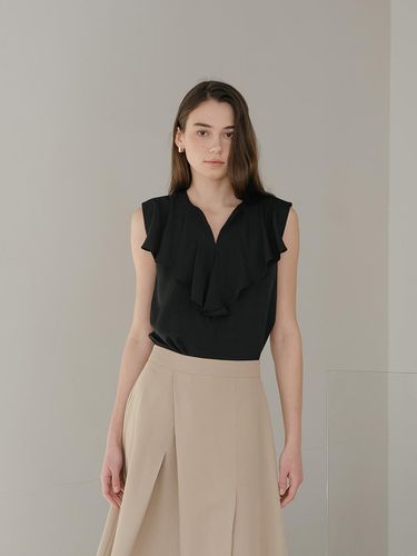 Black Flared Blouse - YOUNESS - Modalova