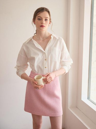 Lautre Feminine Pink Tweed Skirt - L’autre de min - Modalova