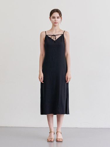 Lautre Ribbon Slip Dress Black - L’autre de min - Modalova