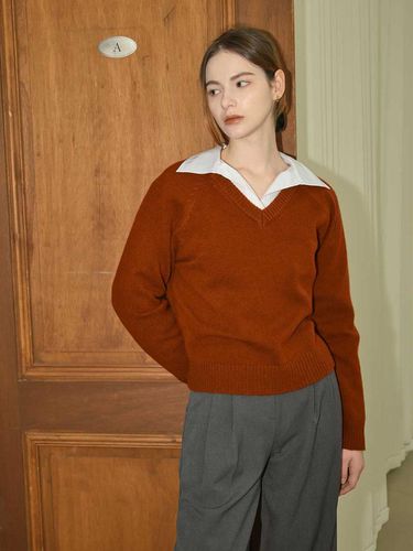 Nova Brick Wool Knit Pullover - L’autre de min - Modalova