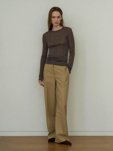 Classic Wool Straight Slacks_Beige - verbom - Modalova