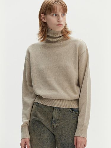 Color] Semi-crop turtleneck knitwear MDTS033 - MONGDOL - Modalova