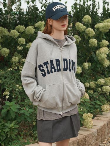 Stardust Zip Hoodie Gray - LOSSYROW - Modalova