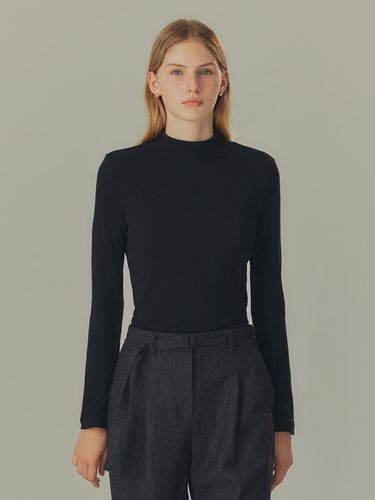 V-neck turtleneck T-shirt - MIND BRIDGE women - Modalova