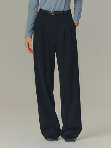 Warm] Two-tuck wide slacks - MIND BRIDGE women - Modalova