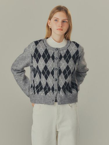 Argyle pattern jacquard cardigan - MIND BRIDGE women - Modalova