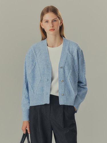 COUTURE] [Airwool] Cable V-neck cardigan - MIND BRIDGE women - Modalova