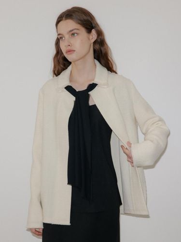 LULU SCARF TWEED JACKET_white - VOEF - Modalova